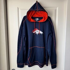 NFL Denver Broncos Men's XL Long Sleeve Performance Hooded Sweatshirt